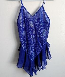 Vintage 80s Royal Blue Teddy